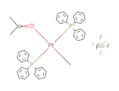 trans-bis(triphenylphosphine)(acetone)methylplatinum hexafluoroantimonate
