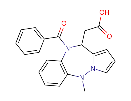 5-Methyl-10-benzoyl-10,11-dihydro-5H-pyrrolo<1,2-b><1,2,5>benzotriazepine-11-acetic acid