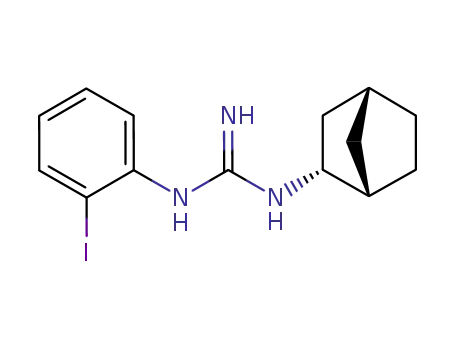 Molecular Structure of 128413-89-8 (N-(1S,2R,4R)-Bicyclo[2.2.1]hept-2-yl-N'-(2-iodo-phenyl)-guanidine)