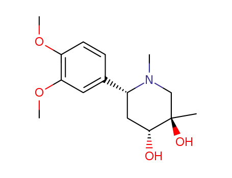 Molecular Structure of 128887-77-4 (6-(3,4-dimethoxyphenyl)-1,3-dimethylpiperidine-3,4-diol)