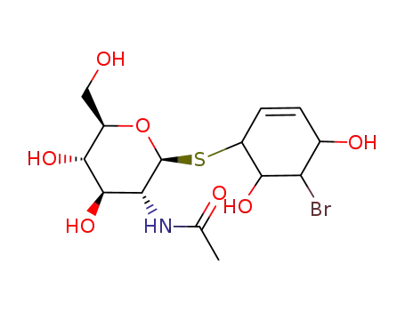 (3,6/4,5)-6-(2-Acetamido-2-deoxy-β-D-glucopyranosylthio)-4-bromo-3,5-dihydroxy-cyclohexene