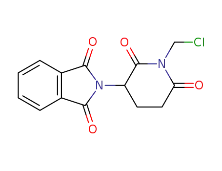 Molecular Structure of 359869-12-8 (2-(1-chloromethyl-2,6-dioxo-piperidine-3-yl)-1,3-dihydro-2H-isoindole-1,3-dione)