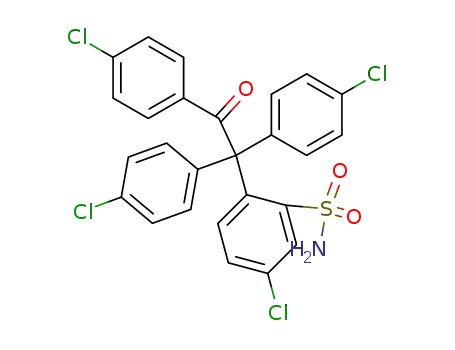 Molecular Structure of 125040-39-3 (4,4',4'',4'''-tetrachloro benzopinacolone-2'-sulfonamide)