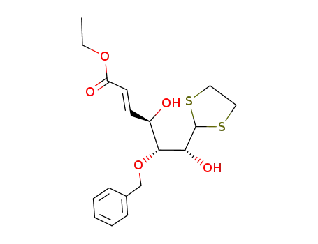 (-)-(2E)-(4R,5R,6R)-5-Benzyloxy-4,6-dihydroxy-7-(1',3'-dithiolan-2'-yl)hept-2-enoate