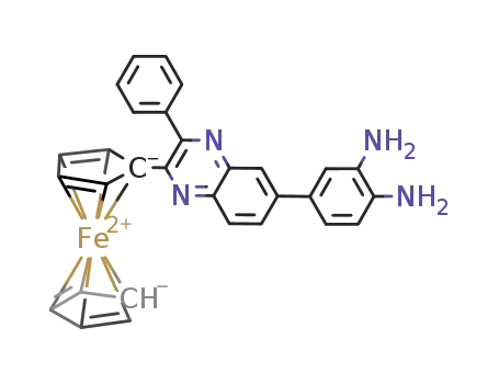 ferrocenylphenyl-6-(3',4'-diaminophenyl)quinoxaline