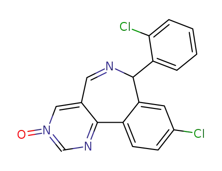 9-chloro-7-(2-chlorophenyl)-7H-pyrimido<5,4-d><2>benzazepine 3-oxide
