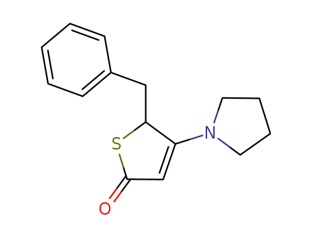 2(5H)-Thiophenone, 5-(phenylmethyl)-4-(1-pyrrolidinyl)-