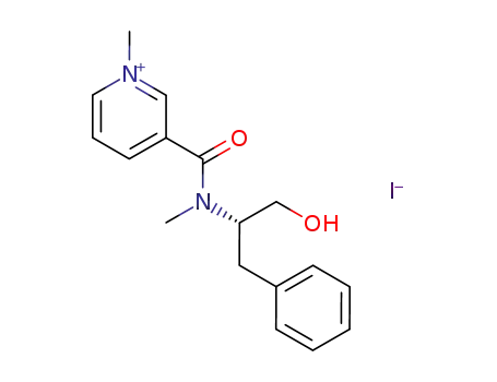 1-Methyl-3-(N,N')-<(S)-(1-benzylhydroxyethyl)methyl>aminocarbonylpyridinium iodide