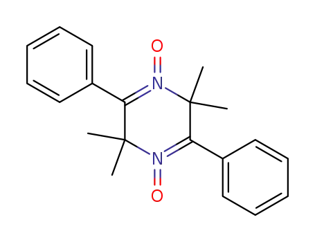 Molecular Structure of 132402-19-8 (2,2,5,5-Tetramethyl-3,6-diphenyl-2,5-dihydro-pyrazine 1,4-dioxide)