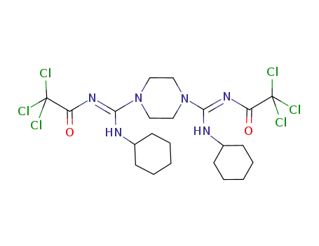 N,N''-Dicyclohexyl-N'N'''-bis(trichloracetyl)-1,4-piperazindi(carboxamidin)