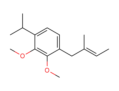 1,2-dimethoxy-3-isopropyl-6<(E)-2-methyl-2-butenyl>benzene