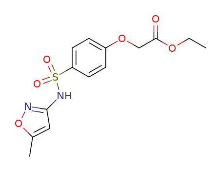 Molecular Structure of 141233-21-8 (Acetic acid, [4-[[(5-methyl-3-isoxazolyl)amino]sulfonyl]phenoxy]-, ethyl
ester)