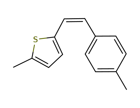 Molecular Structure of 1032938-00-3 ((Z)-1-(5-methylthien-2-yl)-2-(4-methylphenyl)ethene)