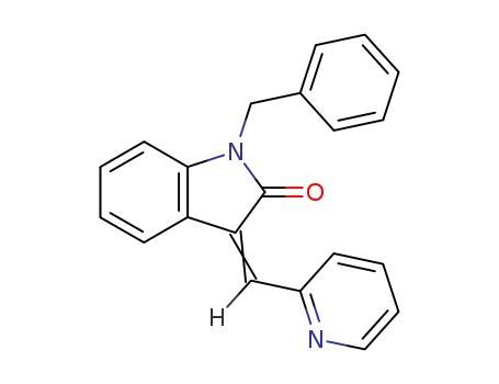 2H-Indol-2-one,1,3-dihydro-1-(phenylmethyl)-3-(2-pyridinylmethylene)- cas  25791-28-0