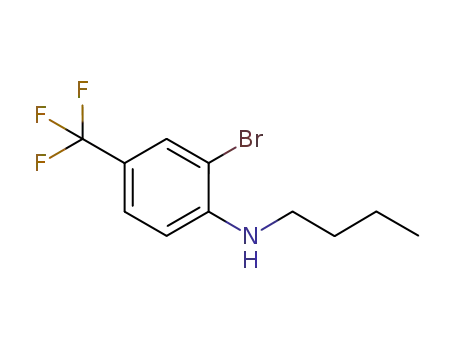Molecular Structure of 1048344-63-3 (2-bromo-N-butyl-4-(trifluoromethyl)benzeneamine)