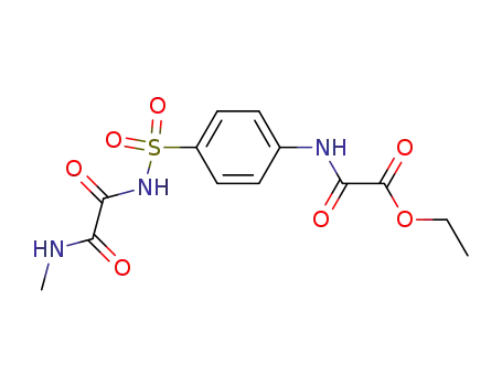 Molecular Structure of 81717-17-1 (((4-((((Methylamino)oxoacetyl)amino)sulfonyl)phenyl)amino)oxoacetic ac id ethyl ester)
