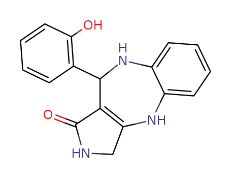 Molecular Structure of 137987-40-7 (10-(2-hydroxyphenyl)-3,4,9,10-tetrahydropyrrolo[3,4-b][1,5]benzodiazepin-1(2H)-one)