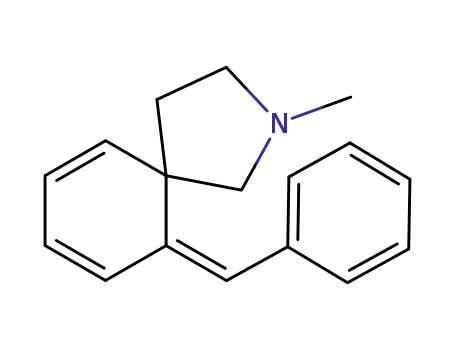 Molecular Structure of 144437-02-5 ((Z)-5-benzylidene-1,3-cyclohexadiene-6-spiro-3'-1'-methylpyrrolidine)