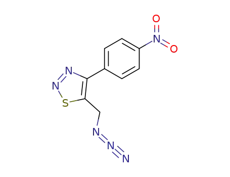 Molecular Structure of 130747-33-0 (5-azidomethyl-4-(p-nitrophenyl)-1,2,3-thiadiazole)