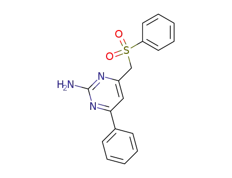 Molecular Structure of 106808-11-1 (2-amino-4-phenyl-6-(phenylsulphonyl-methyl)pyrimidine)