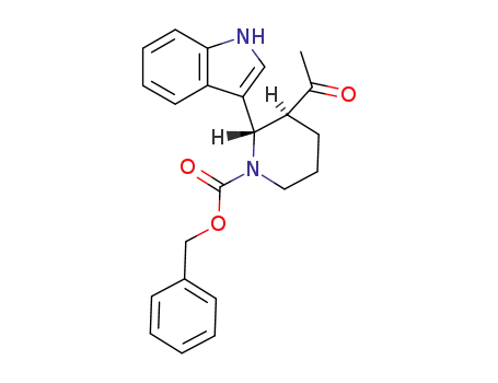 (2S,3S)-3-Acetyl-2-(1H-indol-3-yl)-piperidine-1-carboxylic acid benzyl ester
