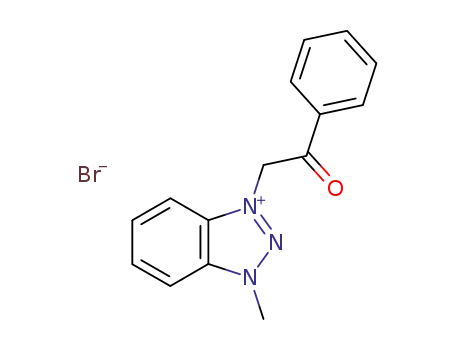 Molecular Structure of 132416-78-5 (3-methyl-1-phenacylbenzotriazolium bromide)