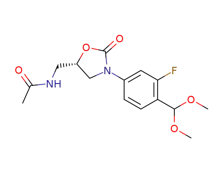 5-(S)-acetamidomethyl-3-[4'-dimethoxymethyl-3'-fluorophenyl]-oxazolidine-2-one