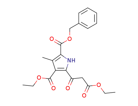 1H-Pyrrole-2,4-dicarboxylic acid,
5-(3-ethoxy-1,3-dioxopropyl)-3-methyl-, 4-ethyl 2-(phenylmethyl) ester