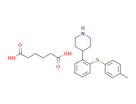 4-(2-(4-tolylsulfanyl)phenyl)piperidin monoadipate