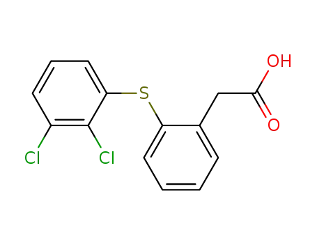 Molecular Structure of 79962-23-5 (Benzeneacetic acid, 2-[(2,3-dichlorophenyl)thio]-)