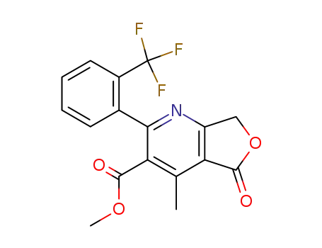 Furo[3,4-b]pyridine-3-carboxylic acid,
5,7-dihydro-4-methyl-5-oxo-2-[2-(trifluoromethyl)phenyl]-, methyl ester