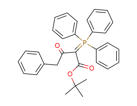3-Oxo-4-phenyl-2-(triphenyl-λ<sup>5</sup>-phosphanylidene)-butyric acid tert-butyl ester