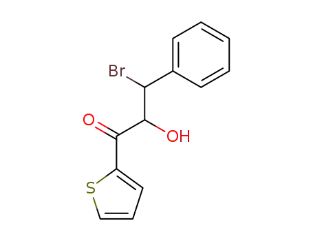 2-Hydroxy-3-brom-1-<thienyl-(2)>-3-phenyl-propan-1-on