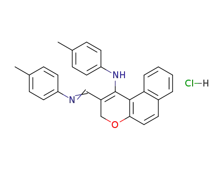 3H-Naphtho[2,1-b]pyran-1-amine,
N-(4-methylphenyl)-2-[[(4-methylphenyl)imino]methyl]-,
monohydrochloride