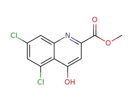 Molecular Structure of 130613-19-3 (Methyl5,7-dichloro-4-hydroxyquinoline-2-carboxylate)