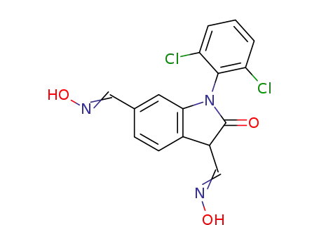 1-(2,6-Dichlorophenyl)-3,6-diformylindolin-2-one dioxime