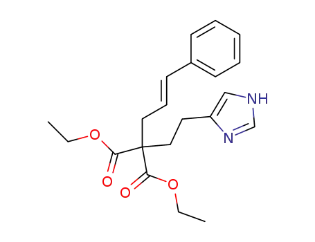diethyl 2-<(1H-imidazol-4-yl)ethyl>-2-(3-phenyl-2-trans-propenyl)propanedioate