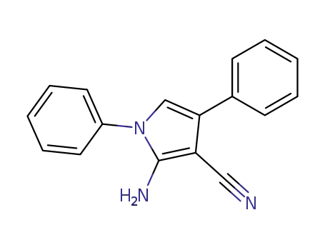 Molecular Structure of 61404-70-4 (1H-Pyrrole-3-carbonitrile, 2-amino-1,4-diphenyl-)