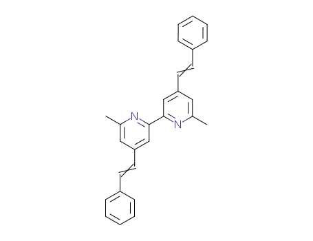 Molecular Structure of 130645-11-3 (2,2'-Bipyridine, 6,6'-dimethyl-4,4'-bis(2-phenylethenyl)-)