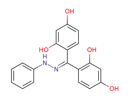 Molecular Structure of 117767-19-8 (bis(2,4-dihydroxylphenyl)methanone phenylhydrazone)