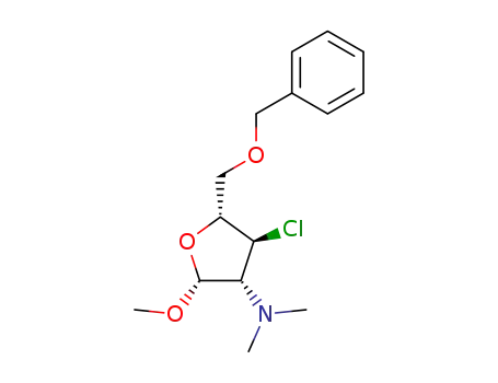 5-O-Benzyl-3-chloro-2,3-didesoxy-2-dimethylamino-β-D-arabinofuranoside de methyle