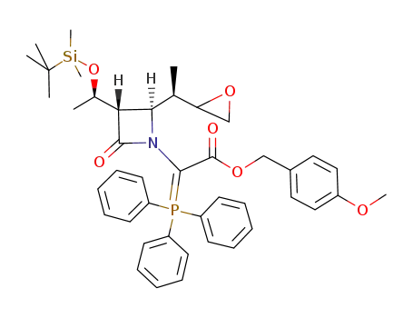(3S,4R)-3-<(1R)-(tert-butyldimethylsilyloxy)ethyl>-4-<(1R)-1-methyl-2,3-epoxypropyl>-1-(p-methoxybenzyloxycarbonyl)triphenylphosphoranediylmethyl-2-azetidinone