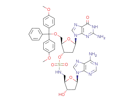 [(2R,3S,5R)-5-(6-Amino-purin-9-yl)-3-hydroxy-tetrahydro-furan-2-ylmethyl]-sulfamic acid (2R,3S,5R)-5-(2-amino-6-oxo-1,6-dihydro-purin-9-yl)-2-[bis-(4-methoxy-phenyl)-phenyl-methoxymethyl]-tetrahydro-furan-3-yl ester
