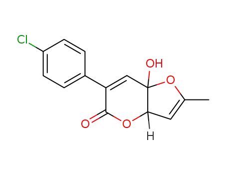 7a-hydroxy-2-methyl-6-(4-chlorophenyl)-3a,7a-dihydrofuro<3,2-b>pyran-5-one