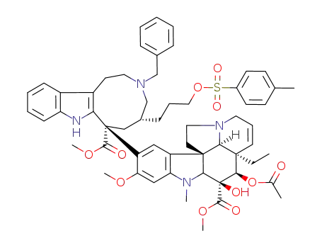 16-carbomethoxy-16-vindolinyl-N<sup>b</sup>-benzyl-20-<3-(p-toluenesulfonyloxy)propyl>-D-norcleavamine