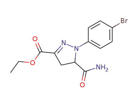 Ethyl 5-(aminocarbonyl)-1-(4-bromophenyl)-4,5-dihydro-1H-pyrazole-3-carboxylate