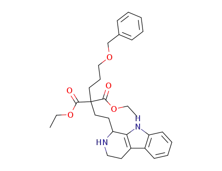 1-<6-Benzyloxy-3,3-bis(ethoxycarbonyl)-hexyl>-1,2,3,4-tetrahydro-9H-pyrido<3,4-b>indol