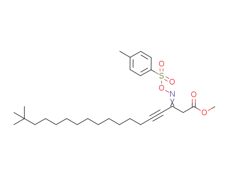 Molecular Structure of 1079906-93-6 (methyl 17,17-dimethyl-3-(tosyloxyimino)octadec-4-ynoate)
