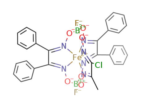 Fe(methylchloroglyoximato)(α-benzyldioximato)2(BF)2