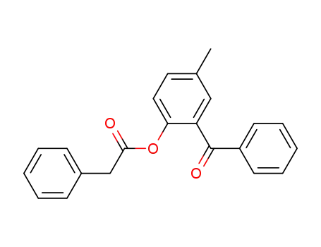 Molecular Structure of 121360-54-1 (5-methyl-2-phenylacetoxybenzophenone)
